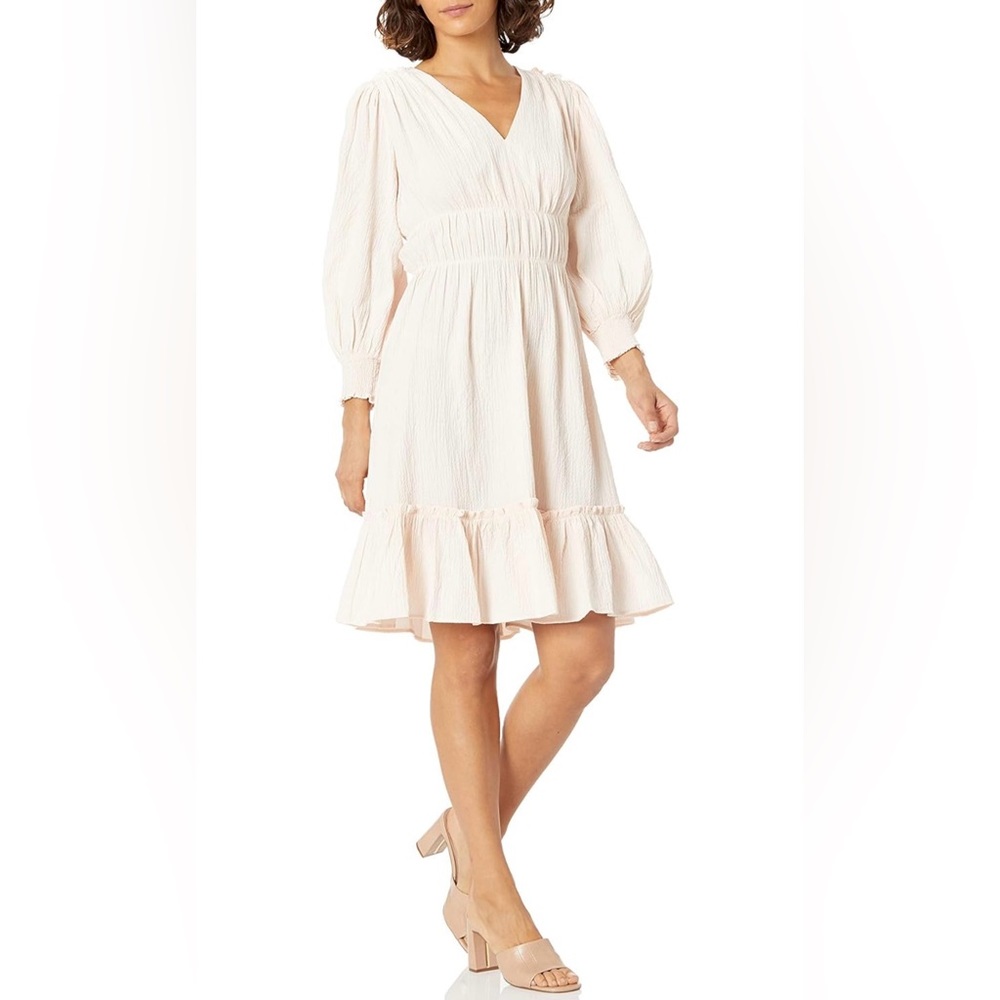 Calvin Klein Women's V-Neck
Dress with Tiered Smocking